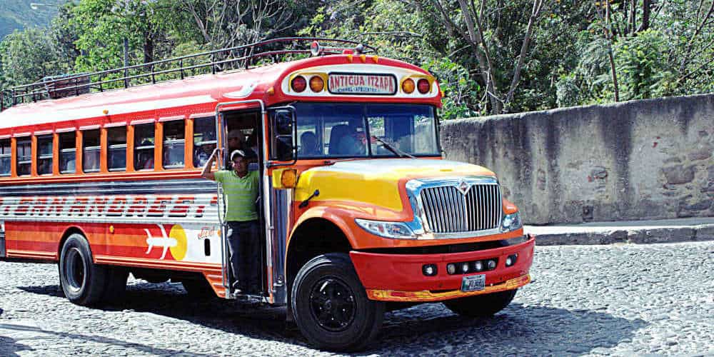 Chicken bus in Antigua