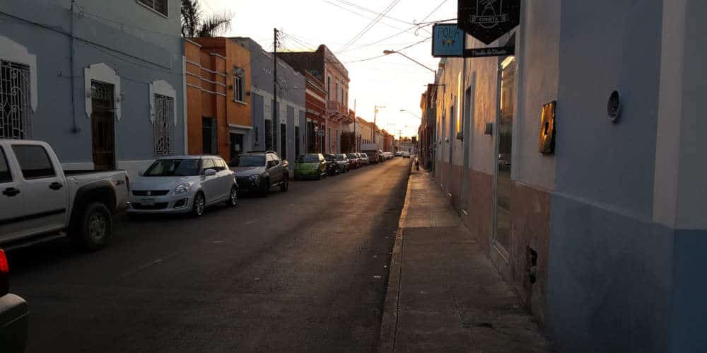 View of a street in Mexico